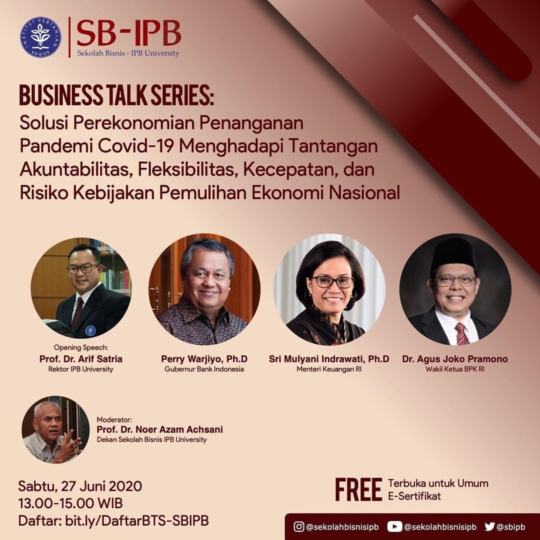 Business Talk Series #6 : Strategi Pemulihan Ekonomi Nasional Dalam ...