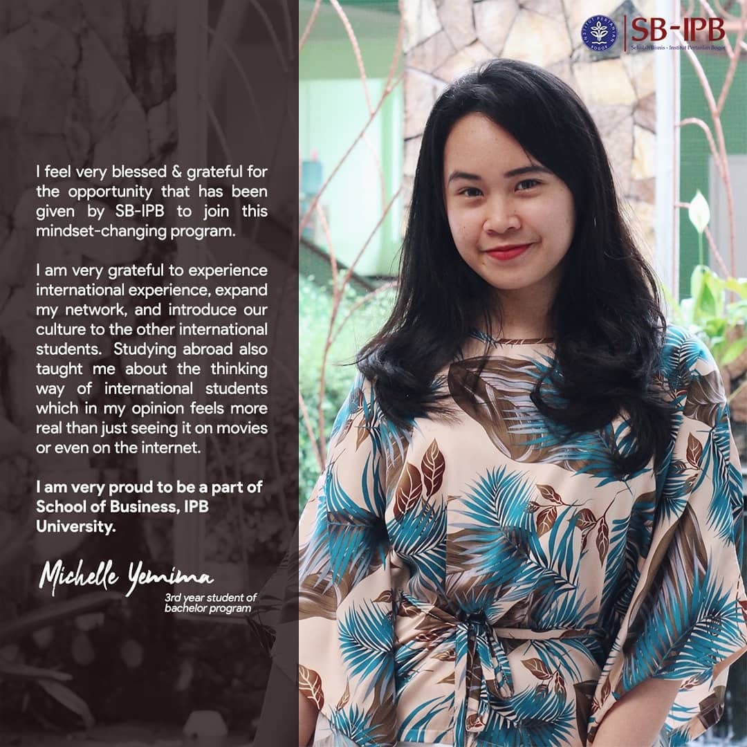 Testimonial Student Exchange SB-IPB - Sekolah Bisnis - IPB University