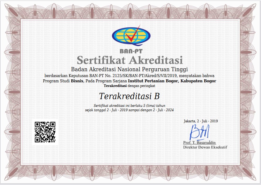 Akreditasi - SB IPB University