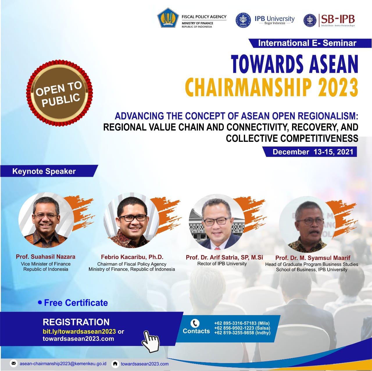 International ESeminar Towards ASEAN Chairmanship 2023 [ Free Seminar