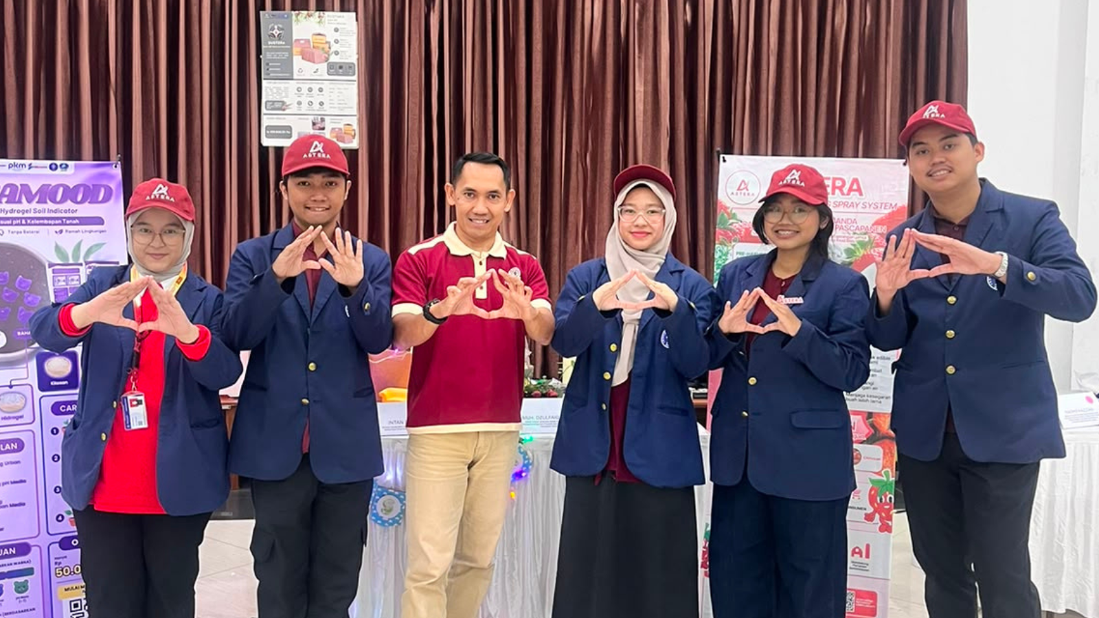 The Astera PKM team from IPB University with their supervising lecturer